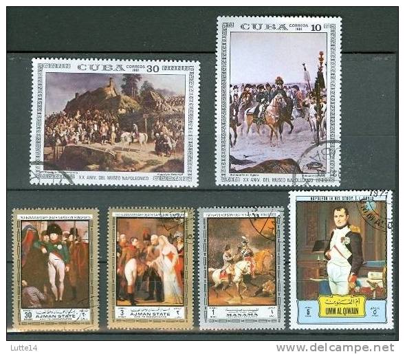 NAPOLEON : Lot N°01 De 6 Timbres Cuba - Ajman - Umm Al Qiwain - Napoléon