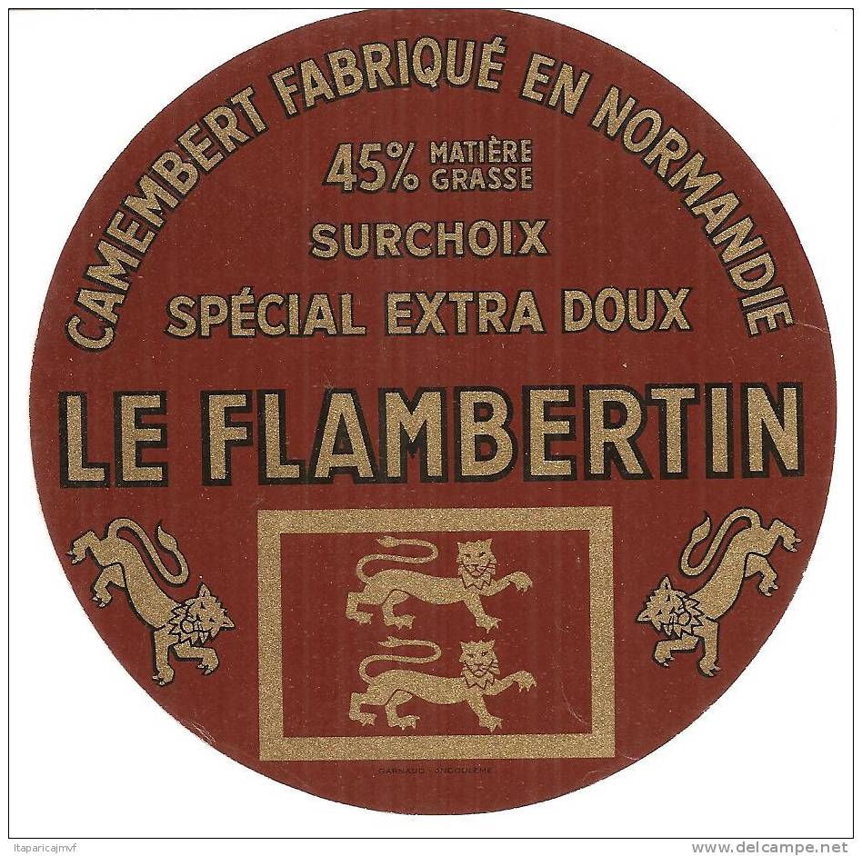 étiquette Fromage :     Le  Flambertin - Fromage