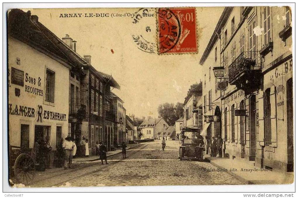 21 - COTE D´OR - ARNAY Le DUC - RUE PRINCIPALE - RESTAURANT - HOTEL De La POSTE - Arnay Le Duc