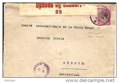 SWA002a/ S.A. Marke Mit Stempel Neuheusts (extrem Selten) 1916 An Das Rote Kreuz Nach Genf - Deutsch-Südwestafrika