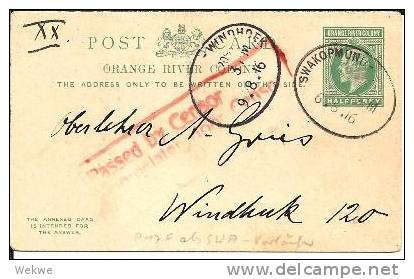 SWA077/ Orange River,Ganzsache Als Vorläufer 1916(Brief, Cover, Lettre) - Deutsch-Südwestafrika