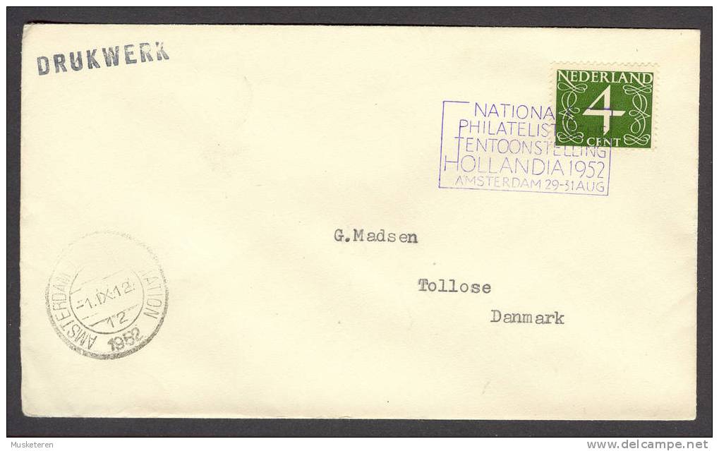 Netherlands Special Cancel Cover National Philatelitische Tentoonstelling HOLLANDIA 1952 Amsterdam Central Station - Lettres & Documents