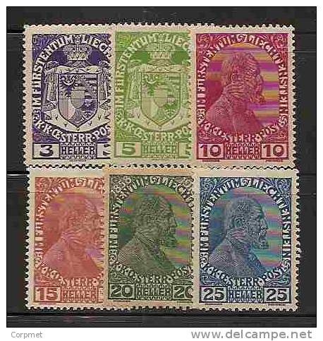 LIECHTENSTEIN - 1917/8 Yvert # 4/9 - MINT (H) - Unused Stamps