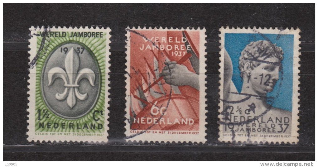 NVPH Netherlands Nederland Pays Bas Niederlande Holanda 293-295 Used; Padvinderij, Scouting, Scoutisme, Scoutismo 1937 - Used Stamps