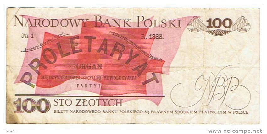100 Zlotych " POLOGNE "   1986  166 Usagé - Poland