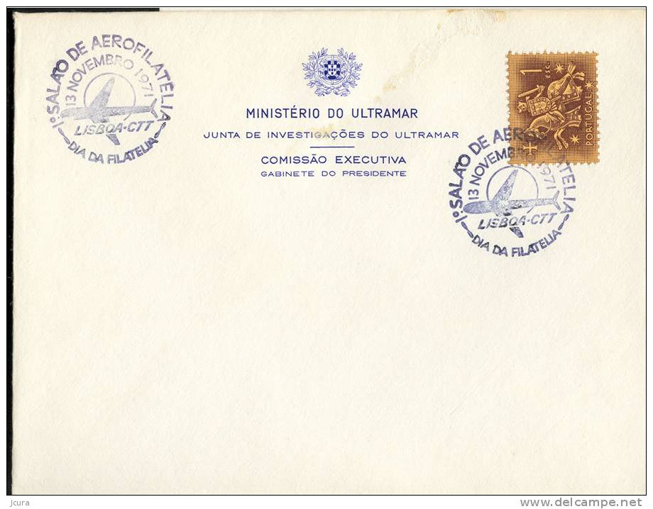 Portugal 1971 Commemorative Postmark - Aerophilately Expostion - Plain - Covers & Documents