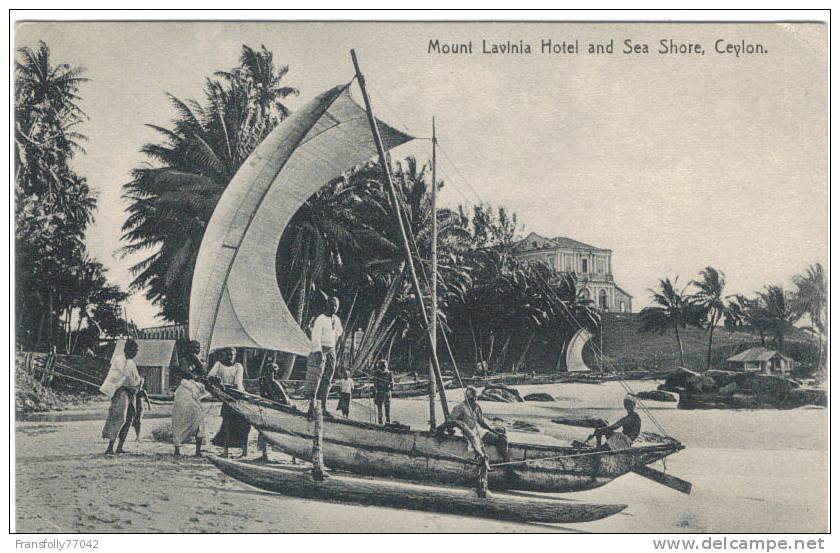 CEYLON SRI LANKA ASIA Mount Lavinia Hotel SEASHORE Catamarans SRI LANKA C-1920 - Sri Lanka (Ceylon)