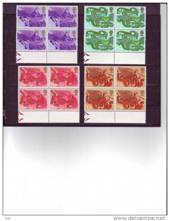 GRAN BRETAGNA 1975 - Yvert  770/3** Quartina4) - Natale - Musica - Unused Stamps