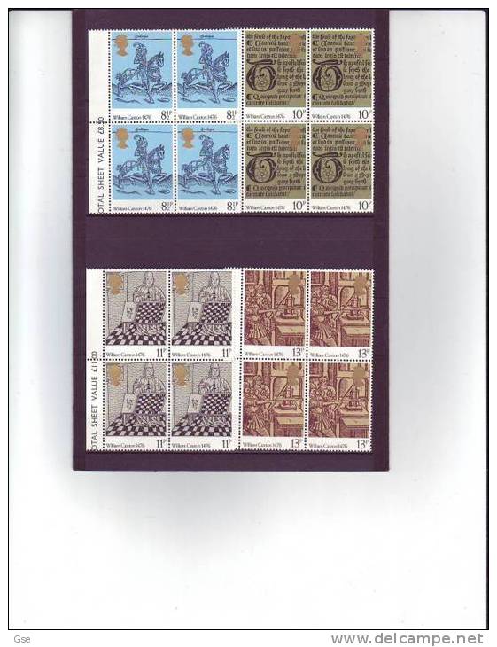 GRAN BRETAGNA 1976 - Yvert  803/06** (quartina) - Libro - Unused Stamps