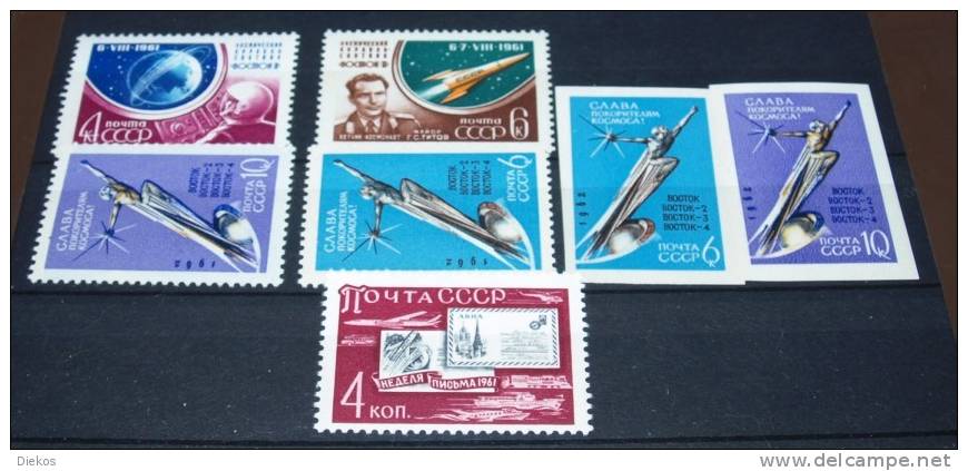 Space,  CCCP  Nr: 2521-22, 2670-71A/B,  2528  Wostok 2  Postfrisch **  MNH  #1137 - Russie & URSS