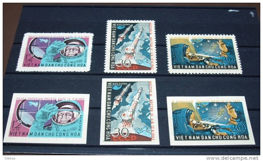 Space,  Vietnam  Nr: 240 - 42 A/B   Wostok 3/4   Postfrisch **  MNH  #1140 - Asia