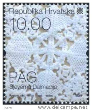 CROATIAN ETHNOGRAPHIC HERITAGE  ( Croatia MNH** ) - PAG DENTELLE ( Lace , Encaje , Spitze , Merletto , Gourds , Laces ) - Textile