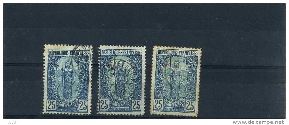 -  FRANCE COLONIES . TIMBRES DU CONGO 1900 . OBLITERES . - Usati
