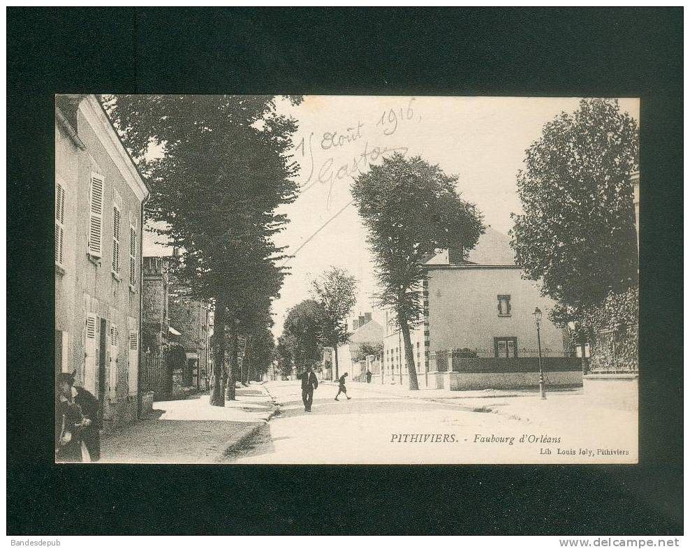 Pithiviers (45) - Faubourg D´ Orléans ( Animée Librairie Louis Joly ) - Pithiviers