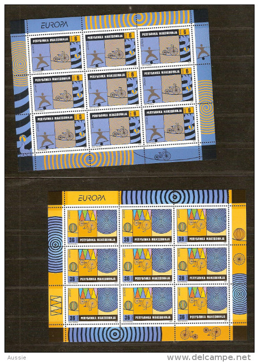 Cept 2002 Macédoine Macedonia Yvert 248-49 *** MNH Feuillet De 9 Séries - 2002