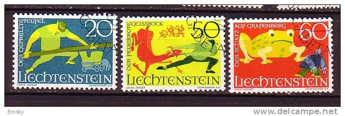 Q1584 - LIECHTENSTEIN Yv N°466/68 - Oblitérés