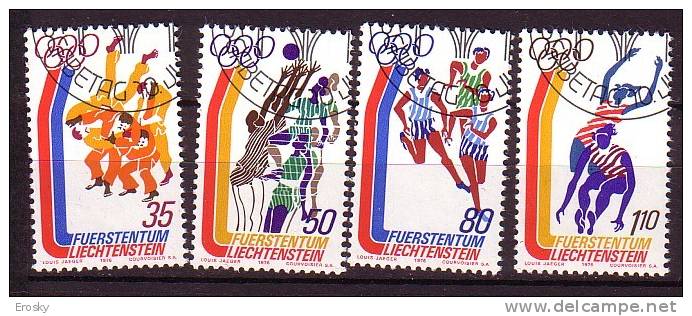 Q1658 - LIECHTENSTEIN Yv N°592/95 - Gebraucht