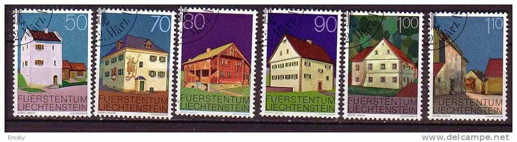 Q1679 - LIECHTENSTEIN Yv N°633/38 - Usati