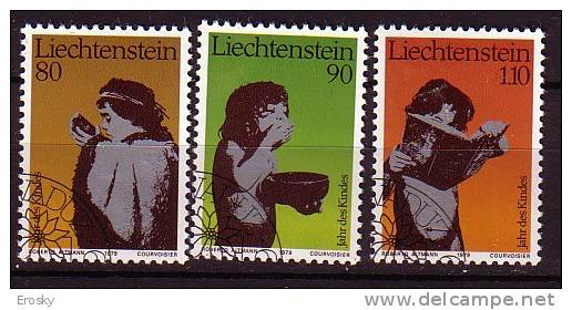 Q1692 - LIECHTENSTEIN Yv N°666/68 - Oblitérés