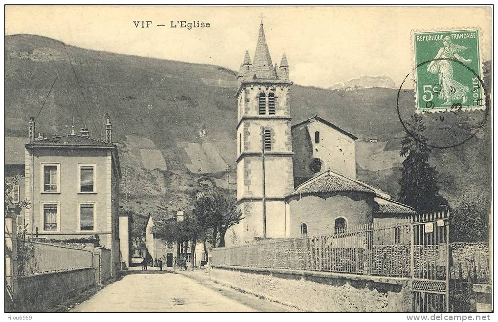 RARE CARTE POSTALE       VIF   L EGLISE - Vif