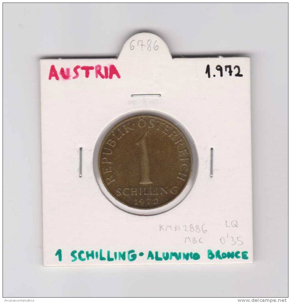 AUSTRIA  1 SCHILLING  AL-BRONCE  MBC/VF  1.972  KM#2886     DL-6786 - Austria