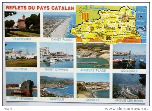 Cpsm Reflets PAYS CATALAN Perpignan Lydia Canet Argeles Collioure Banyuls Cerbere Amelie - Languedoc-Roussillon