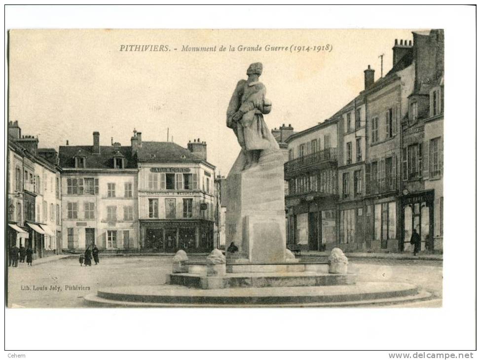 PITHIVIERS 45 MONUMENT DE LA GRANDE GUERRE - Pithiviers