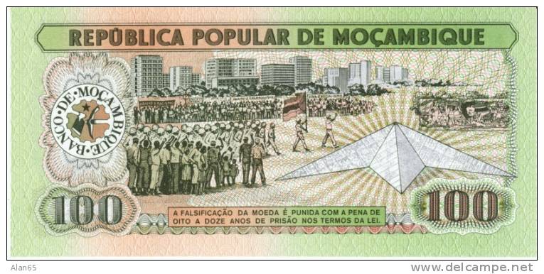 100 Meticais, Mozambique Currency Banknote, Uncirculated Krause #130 - Mozambico