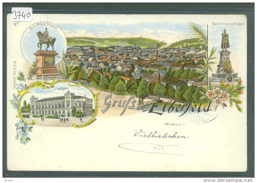 GRUSS AUS ELBERFELD  - LITHO  - TB - Wuppertal