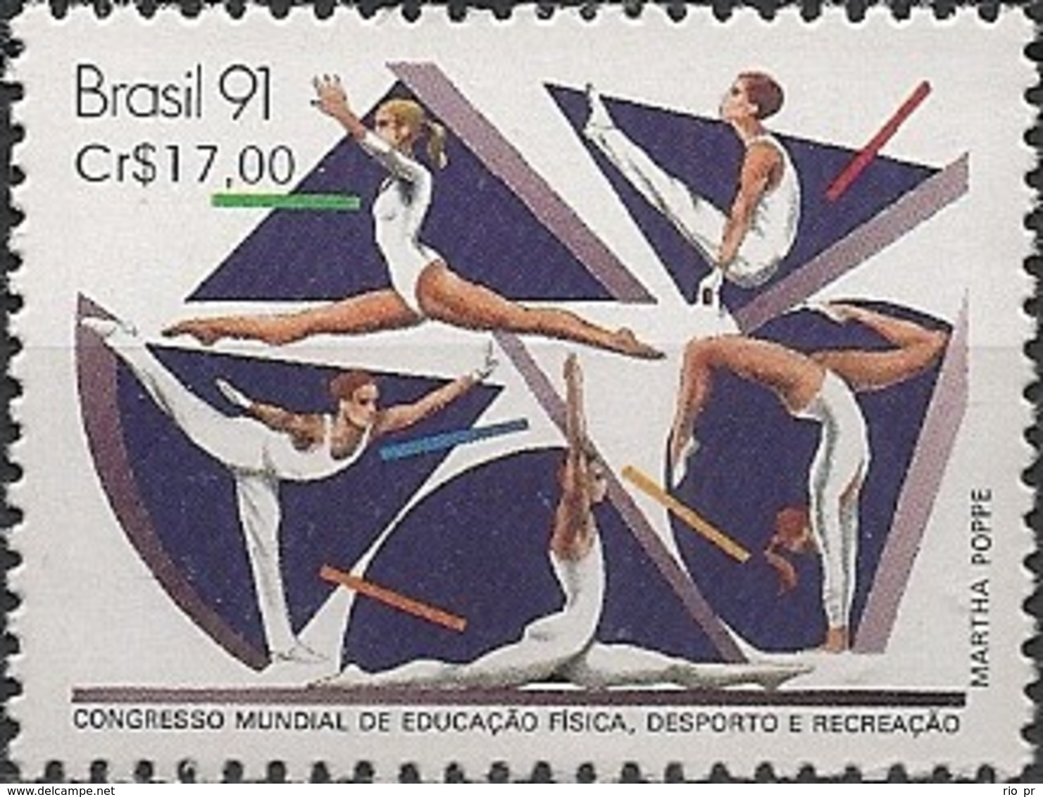 BRAZIL - SPORTS WORLD CONGRESS 1991 - MNH - Gymnastique