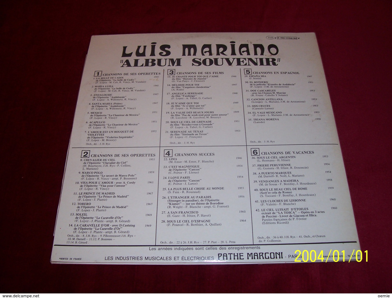 LUIS  MARIANO  ALBUM  SOUVENIR  ° ALBUM 3 DISQUES - Andere - Spaans