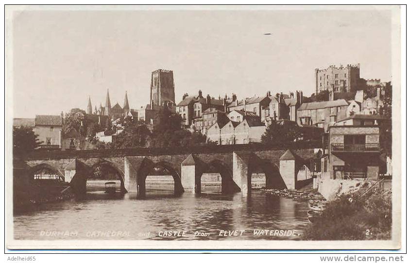 Durham Cathedral And Castle From Elvet Waterside "real Photograph", The RA Postcards 1950 - Sonstige & Ohne Zuordnung