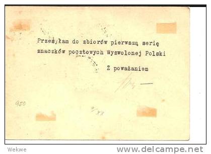 Pol103a/- POLEN -  Freiheitskämpfer 1944, Einschreibe-Karte SELTEN - Storia Postale