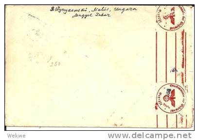 Pol157a/- POLEN -In Ungarn Internierter Pole 1941 (Pecs Nach Solec) - Camps De Prisonniers