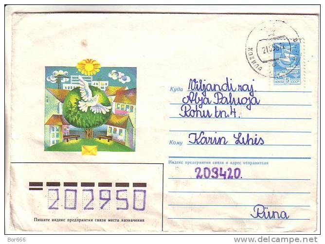 FIVE RUSSIA / USSR Postal Covers 1977/87 (dingy Condition) - Lettres & Documents