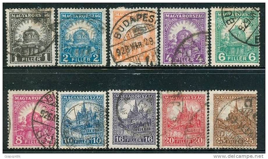 ● HONGRIE - UNGHERIA - 1926 / 27 -  N.  379  / 88  Usati , Serie Completa -  Lotto  374 - Used Stamps