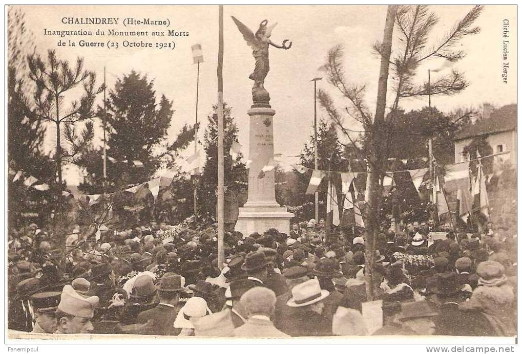 CHALINDREY .  Inauguration Du Monument Aux Morts De La Guerre (23 Octobre 1921) - Chalindrey