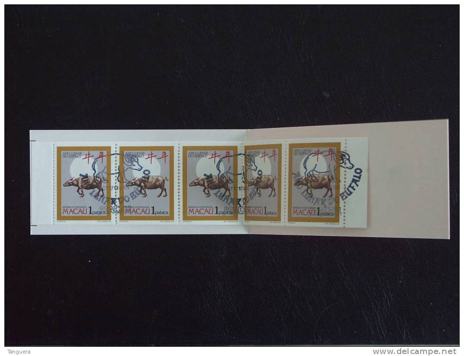 Macau Macao 1985 Buffel Buffle Année Lunaire Boekje Carnet Booklet Yv C505a O - Booklets