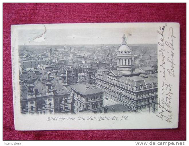 US TO HUNGARY / BALTIMORE / CITY HALL / 1903 - Baltimore