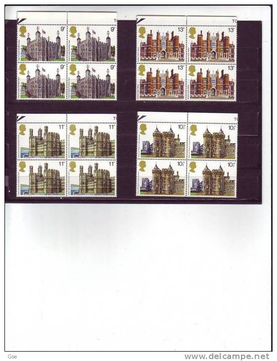 GRAN BRETAGNA  1978 - Yvert  859/62** (quartina) - Castelli - Unused Stamps