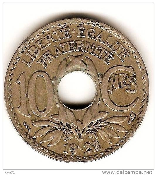 10 Centimes 1922   "Poissy" TTB - 10 Centimes