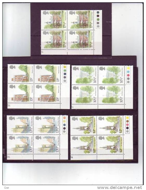GRAN BRETAGNA  1980 - Yvert  932/6** (quartina) -   Architettura - Unused Stamps