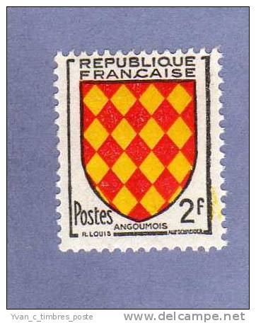 FRANCE TIMBRE N° 1003 NEUF CHARNIERE ARMOIRIES DE PROVINCE L ANGOUMOIS - Ungebraucht