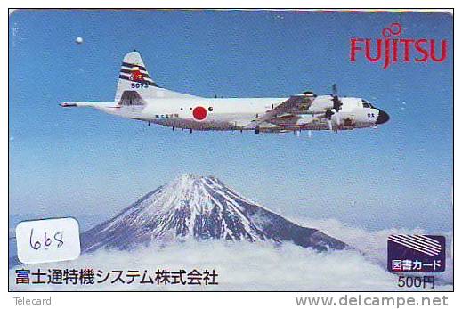 TELEFONKARTE FLUGZEUG  * Avions Sur Telecarte Japon (668)  *  Air Vliegtuig Aeroplani Airplane Aeroplanos - Airplanes