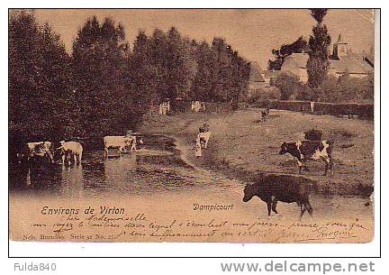 CPA.   ENVIRON DE VIRTON.     Dampicourt.     1905.      (animée) - Virton