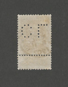 79 (COB) Perforé : N°73 (origine Bruxelles) - CL - CRÉDIT LYONNAIS [17 Perforations - 7mm Hauteur] - 1863-09