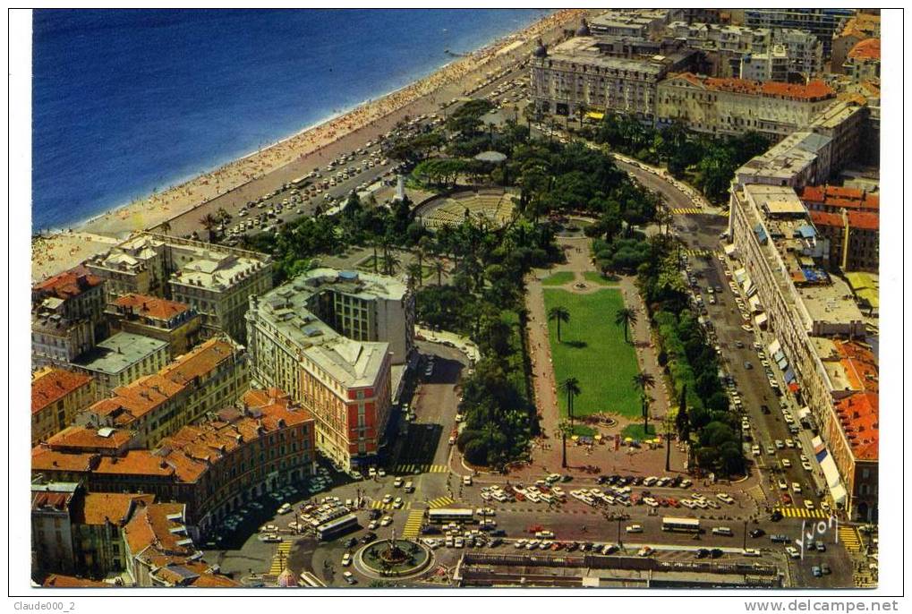 NICE . Place Masséna Vue Aérienne .Voir Recto Verso  (B352) - Places, Squares