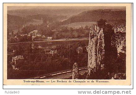 CPA.   YVOIR-SUR-MEUSE.   Les Rochers De Champale Et De Waremme. - Yvoir