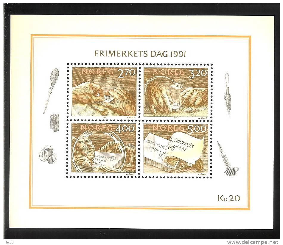 Norvège 1991 - Y&T BF N°15 ** -  Frimerkets Dag - Journée Du Timbre - Hojas Bloque
