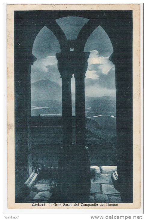 A851- CHIETI - IL GRAN SASSO DAL CAMPANILE DEL DUOMO  -F.P. VIAGGIATA ANNI ´30 - Chieti